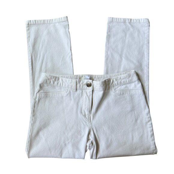 Chico's white cropped button zip two pocket stretchy jeans women's size 0 - Picture 7 of 9
